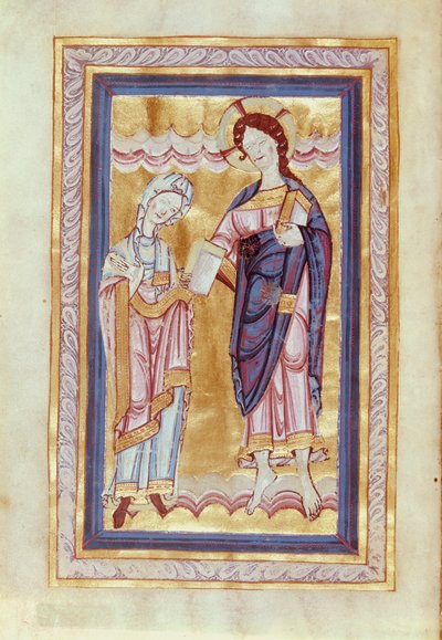 Aa 21 fol.2v Dedication of the book to Christ, from the Gospel of Countess Judith door Anglo Saxon